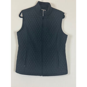 Women's Cutter & Buck Vest Size L Black Quilted